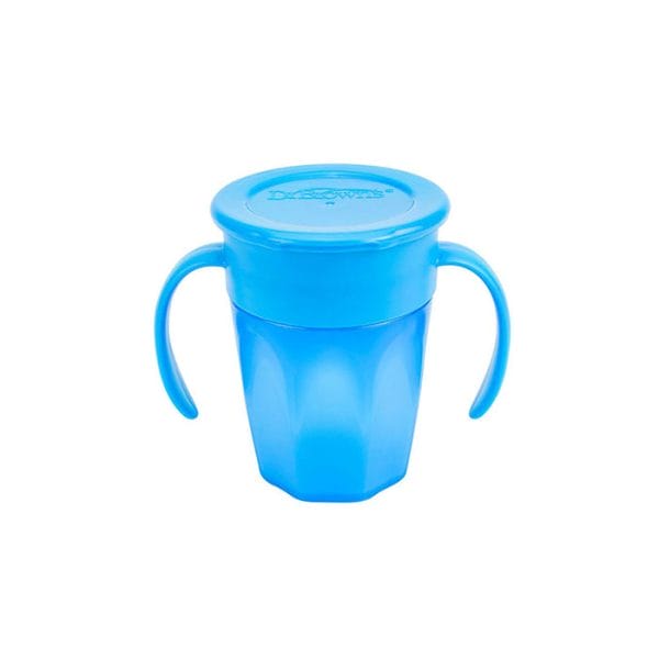 Dr Brown's - Κύπελλο 360ᵒ με λαβές μπλε 200ml